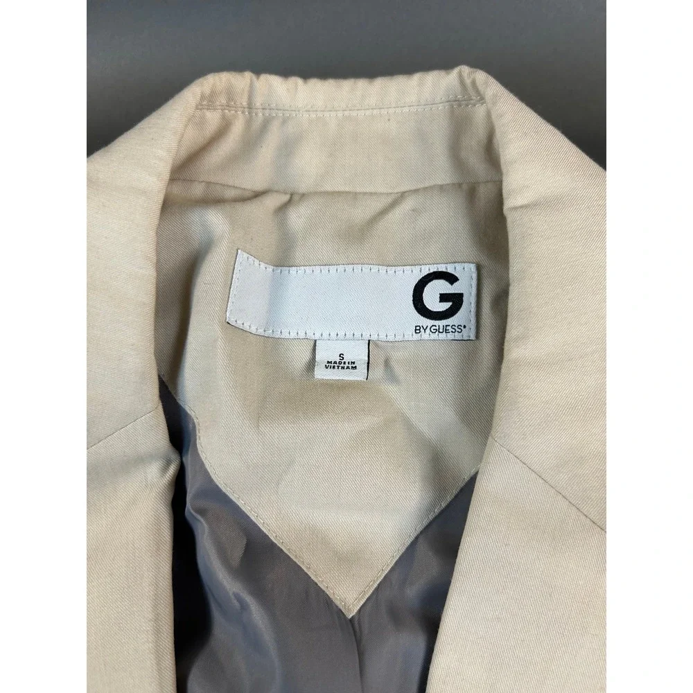 G by Guess Mens Beige Slim Fit Two Button Blazer Sport Coat Jacket Z81N01R8AN1 S